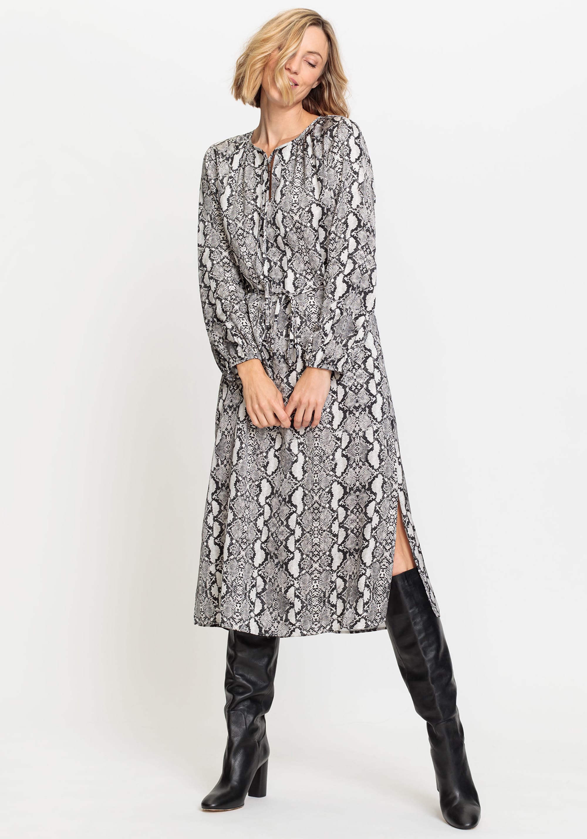 Hudson & Haven™ | 
Snake Print Midi Tunic Dress