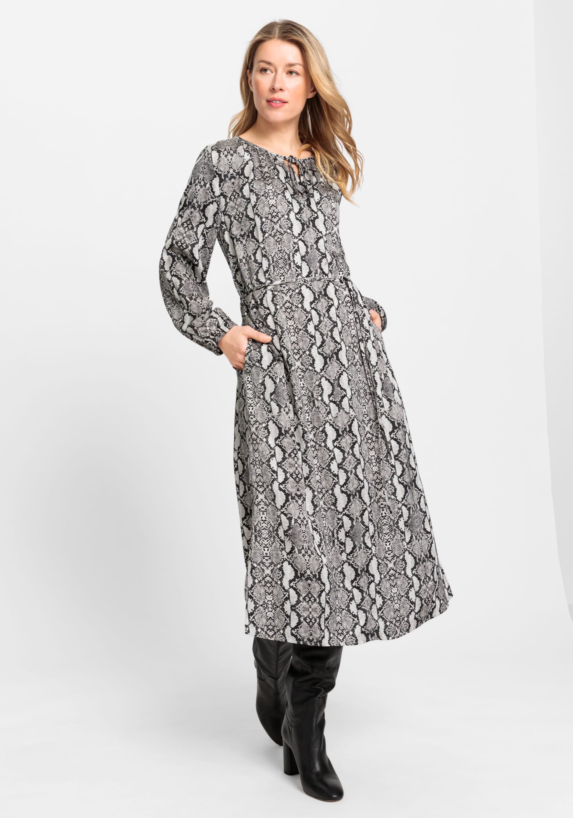 Hudson & Haven™ | 
Snake Print Midi Tunic Dress