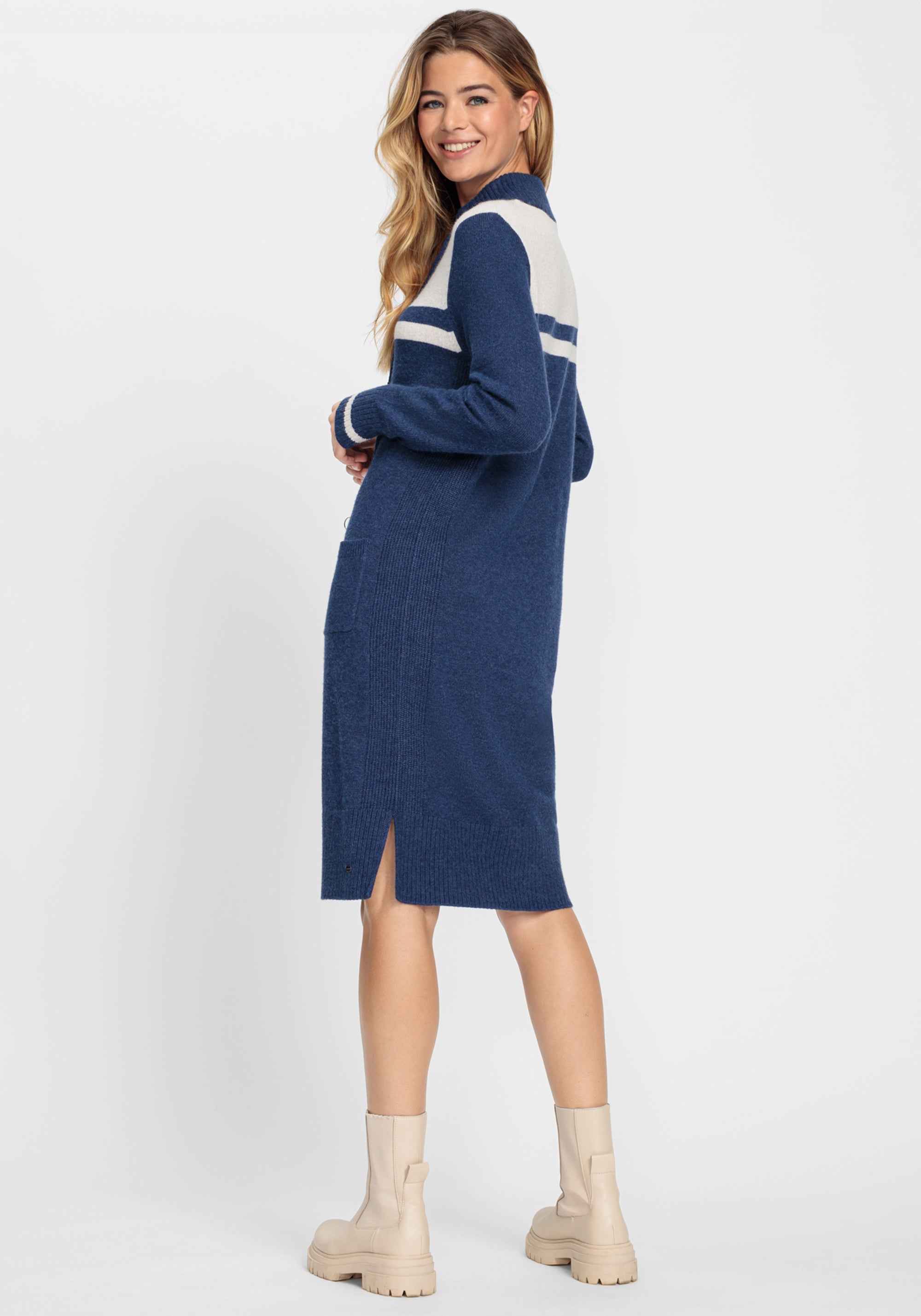 Hudson & Haven™ | 1/4 Zip Sleeve Sweater Dress