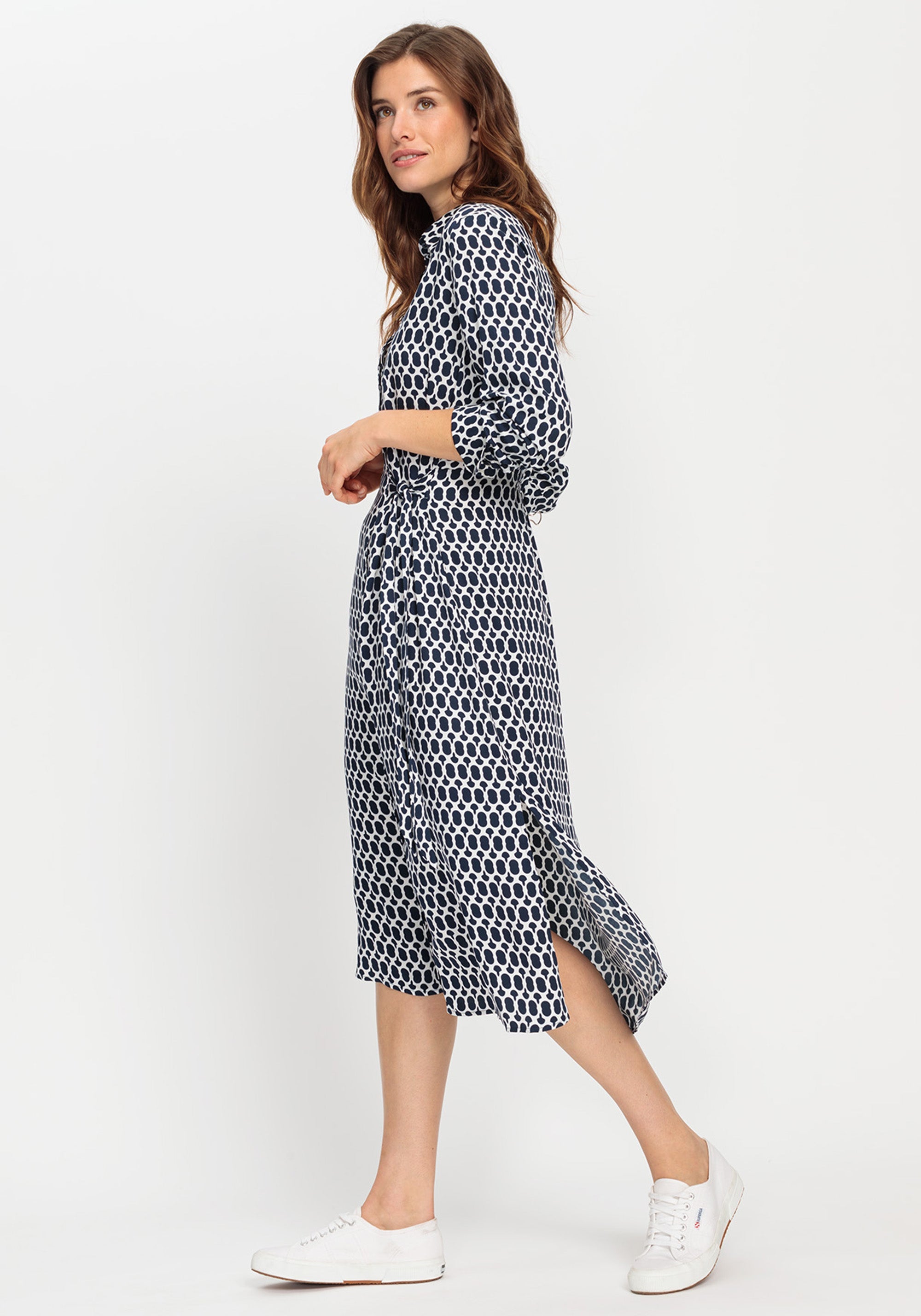 Hudson & Haven™ | Shirt Dress with Waist Tie Detail