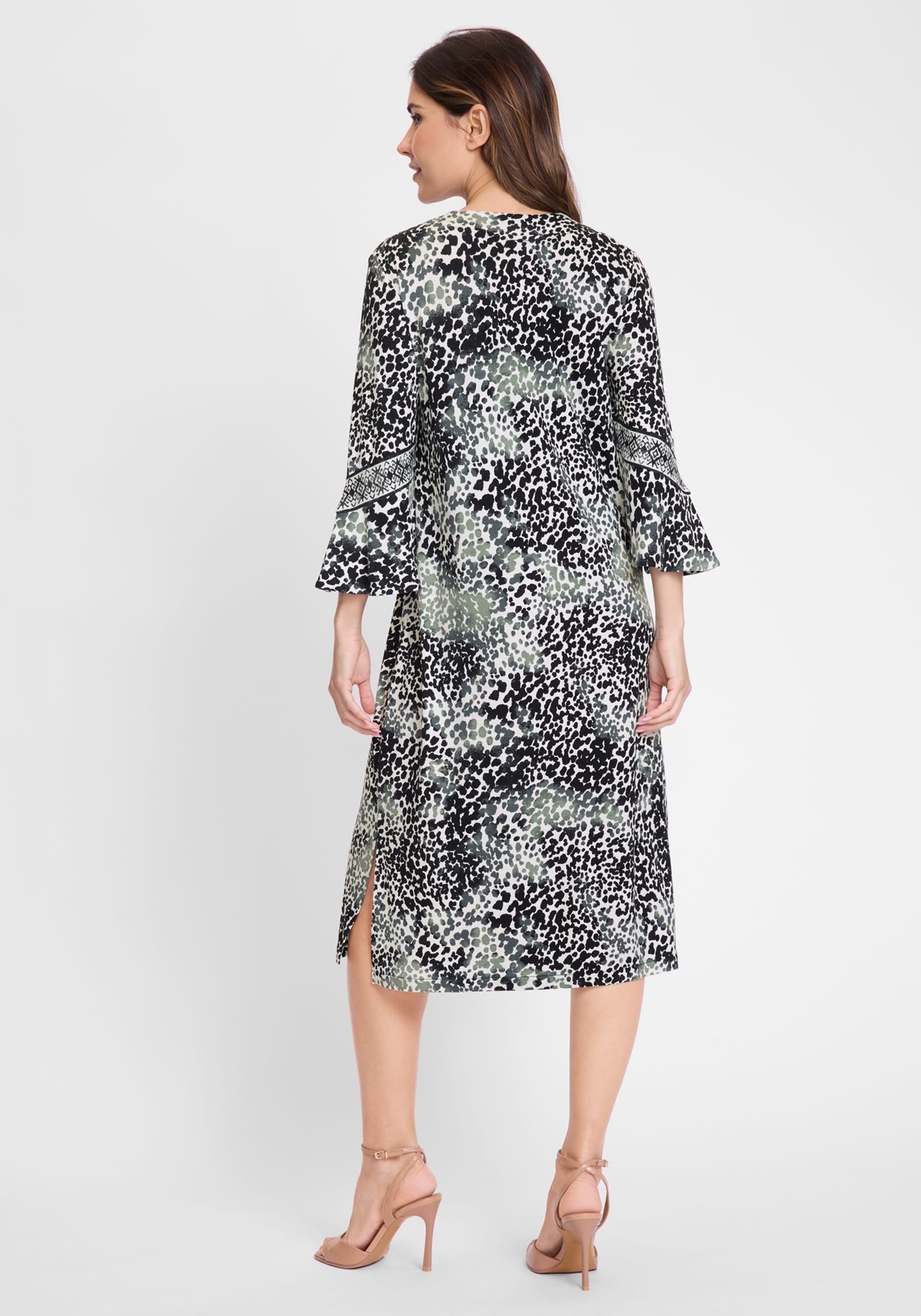 Hudson & Haven™ | Animal Print Bell Sleeve Dress
