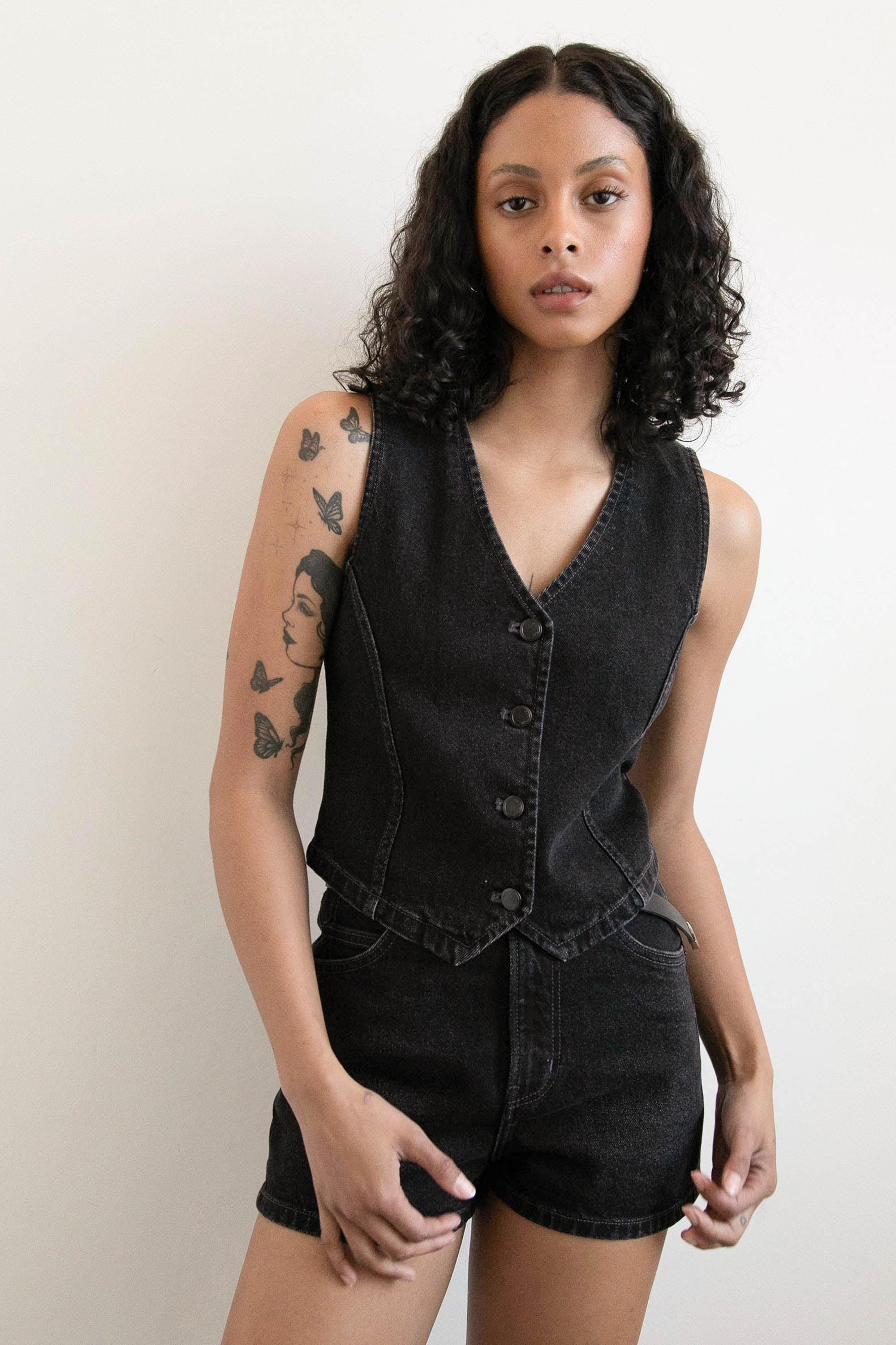 Hudson & Haven™ | BLACK DENIM VEST