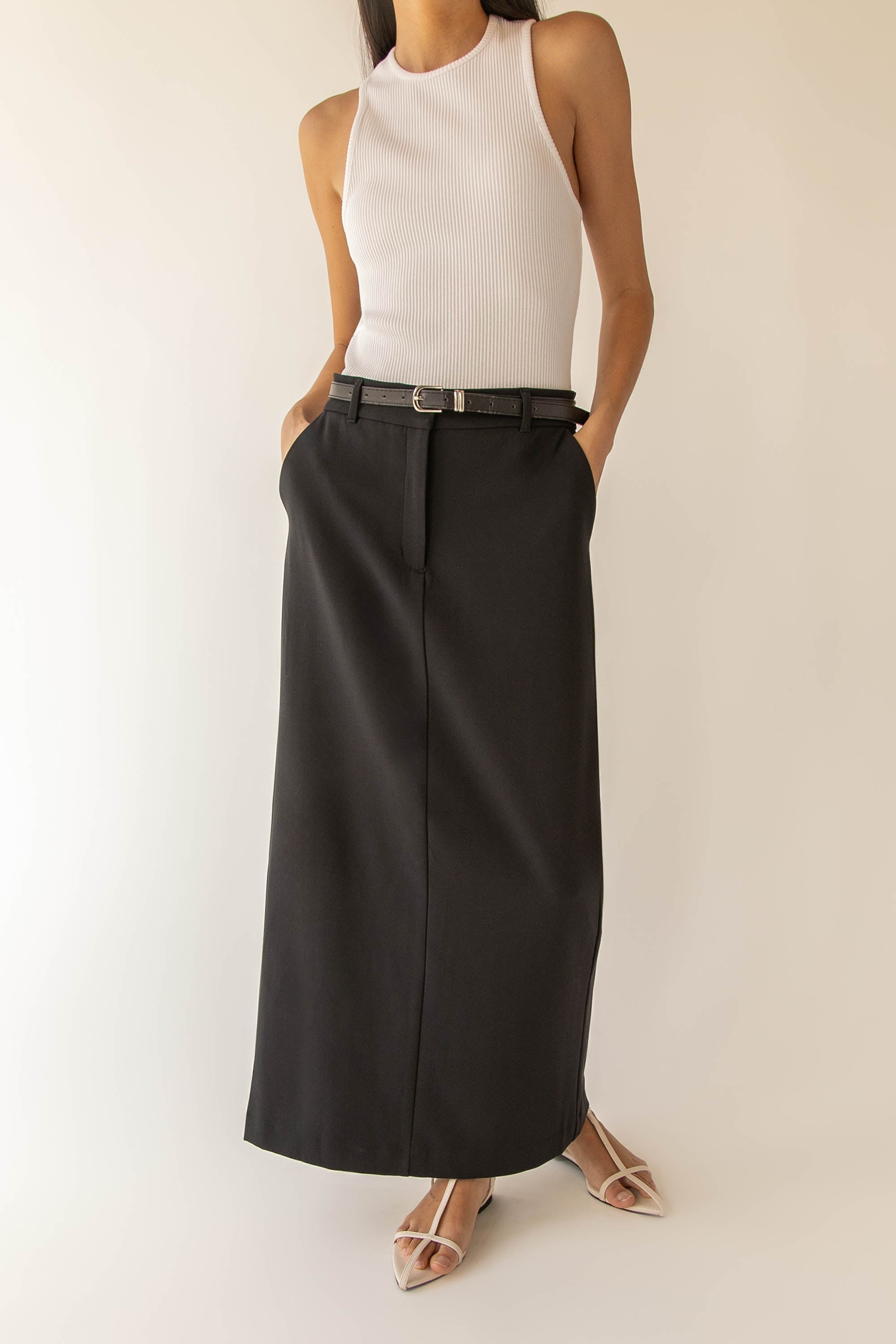 Hudson & Haven™ | MAXI SUITING SKIRT