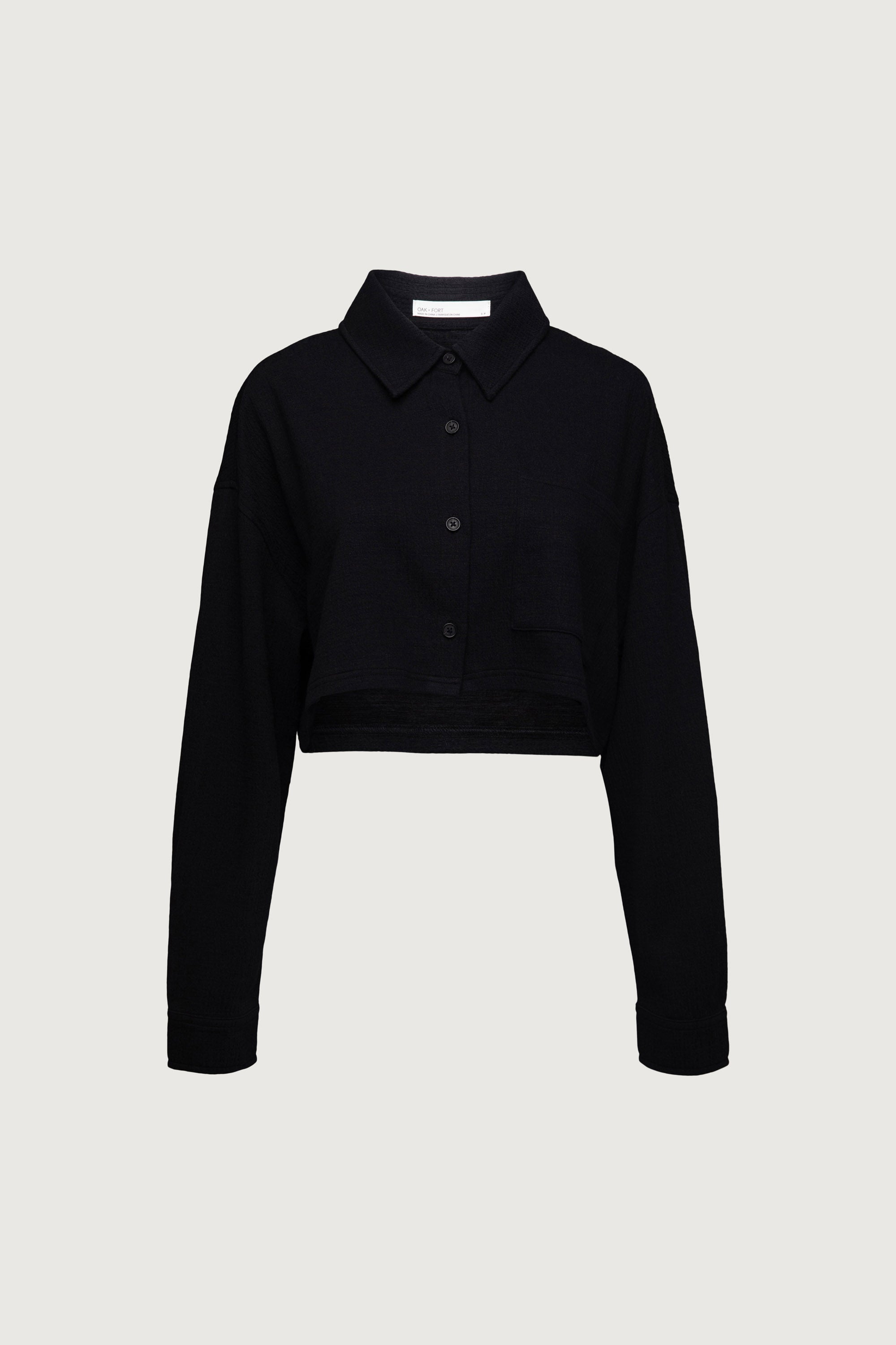 Hudson & Haven™ | CROPPED OVERSIZED SHIRT