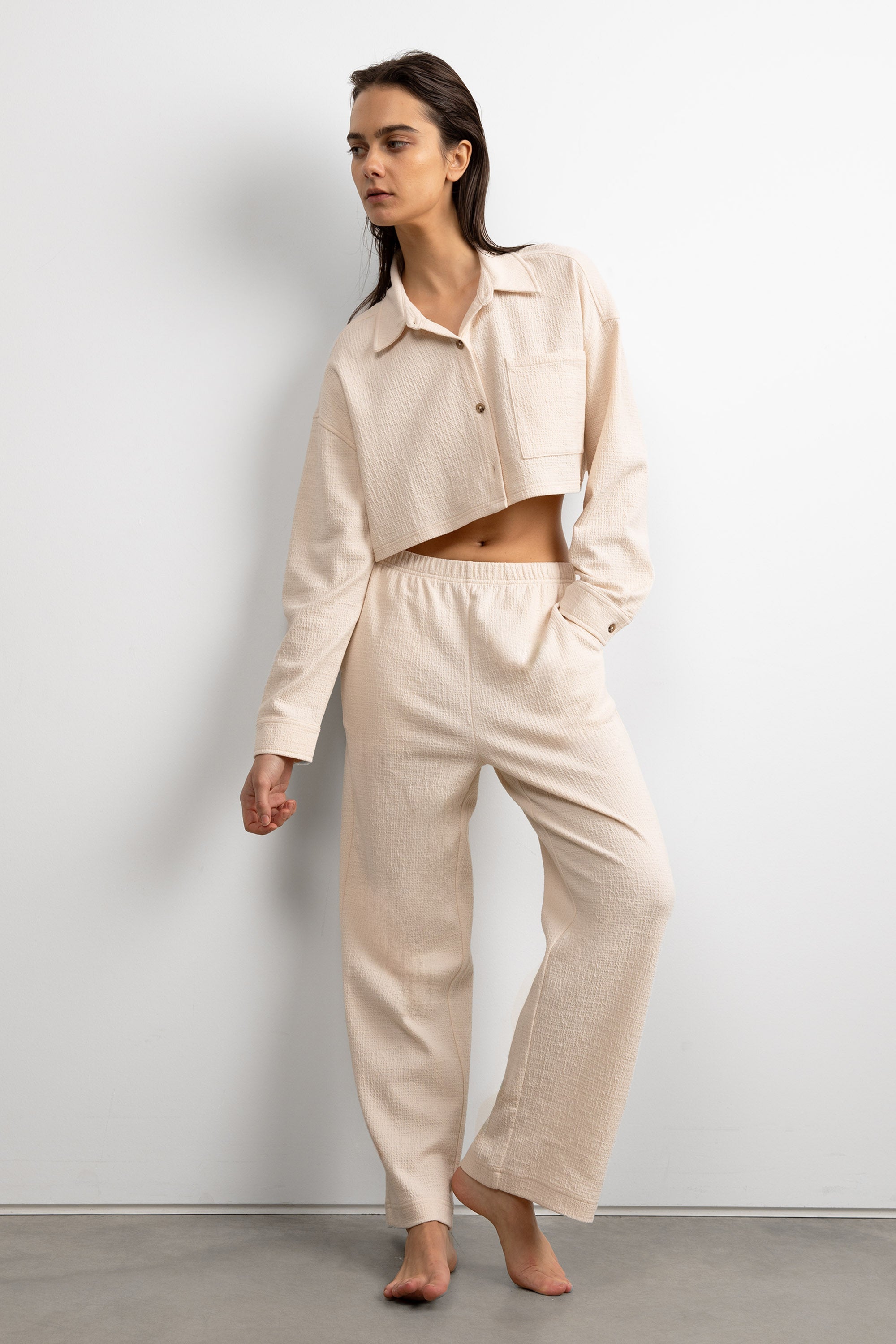 Hudson & Haven™ | CROPPED OVERSIZED SHIRT