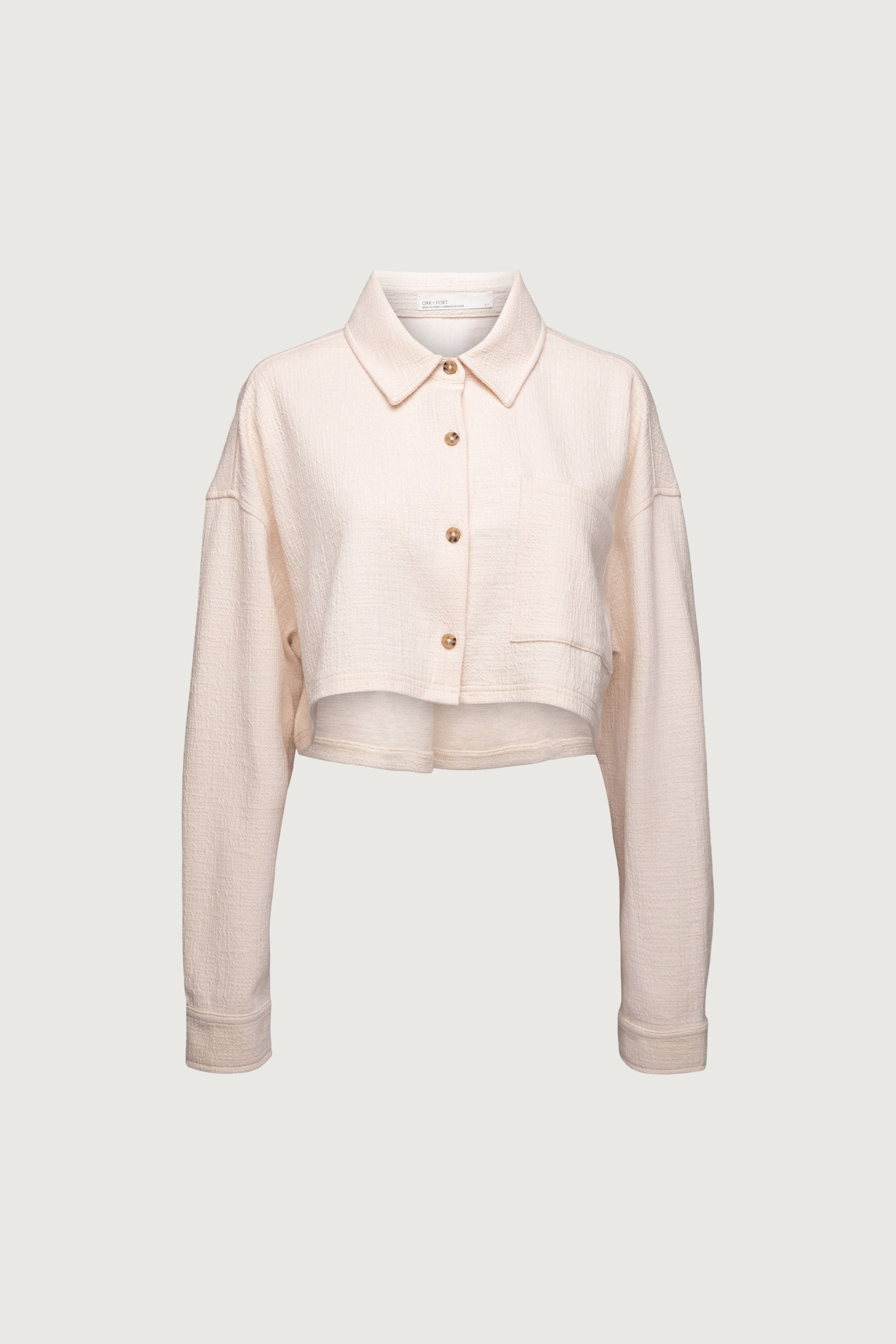 Hudson & Haven™ | CROPPED OVERSIZED SHIRT